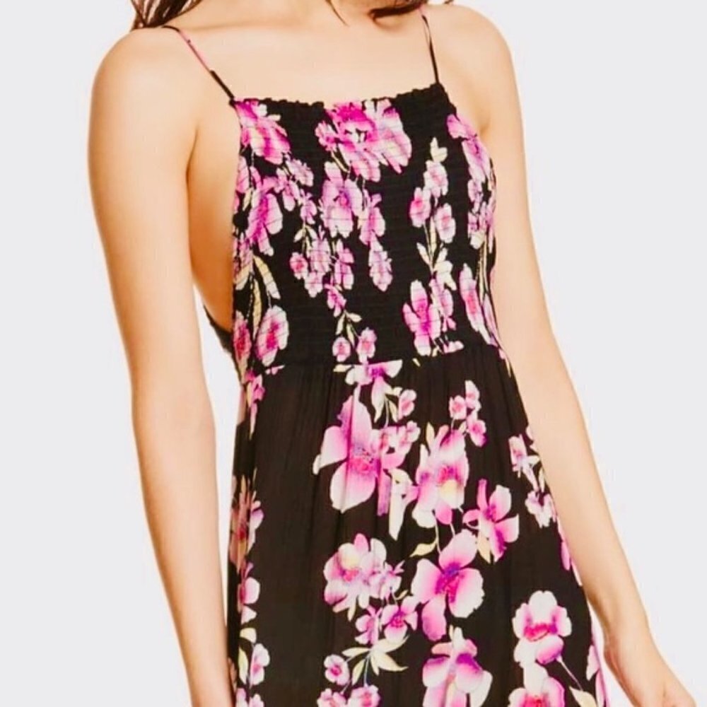 Intimately Free People Garden Party Onyx Floral Maxi Dress Size XS
